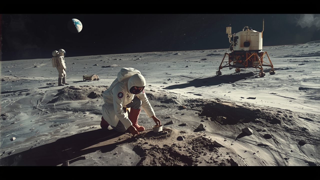 Scientist searches lunar soil for signs of extraterrestrial life