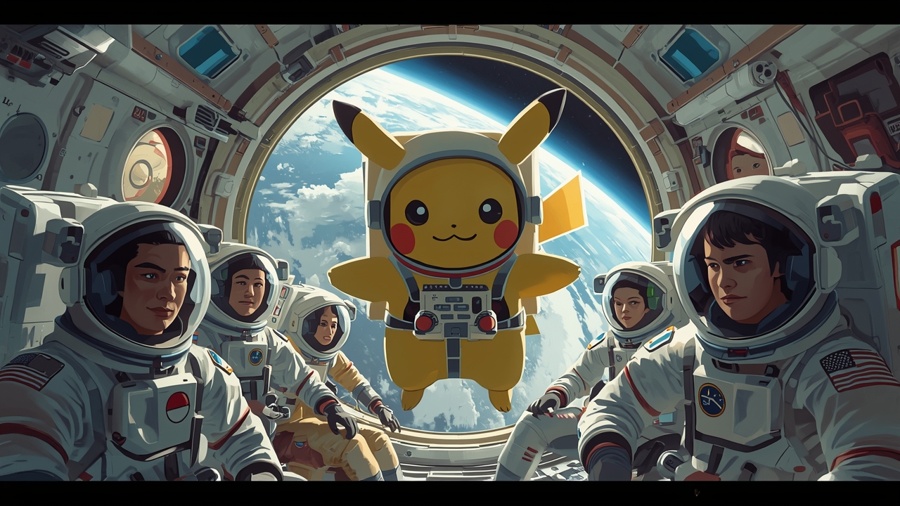 Pikachu joins astronauts on ISS for World Space Week