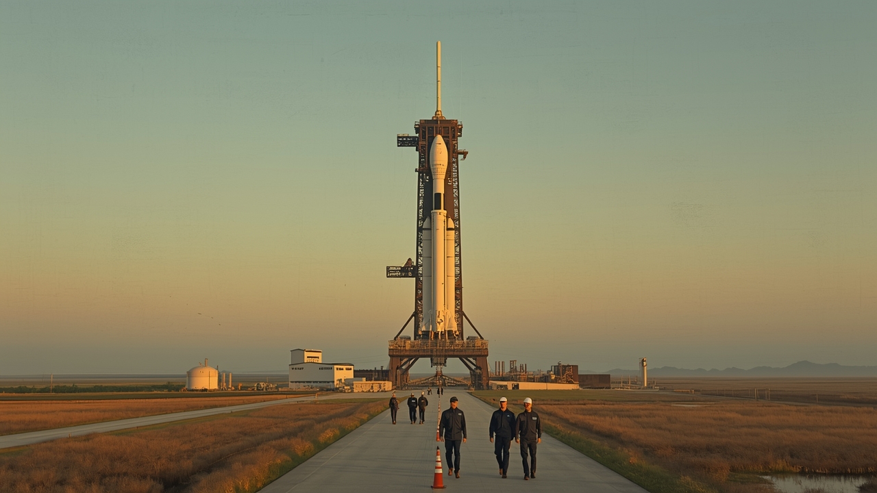 SpaceX readies Falcon 9 for military satellite launch